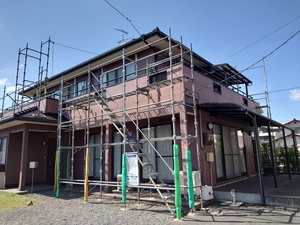 「福山市川口町　S様邸　外壁リフォーム工事着工」の画像