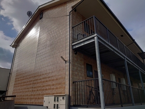 「笠岡市　アパート塗替え　外壁塗装　サイディング塗り替え　屋根塗り替え」の画像