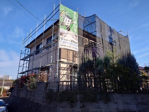 「福山市　住宅　外壁塗装　コーキング打ち替え」の画像