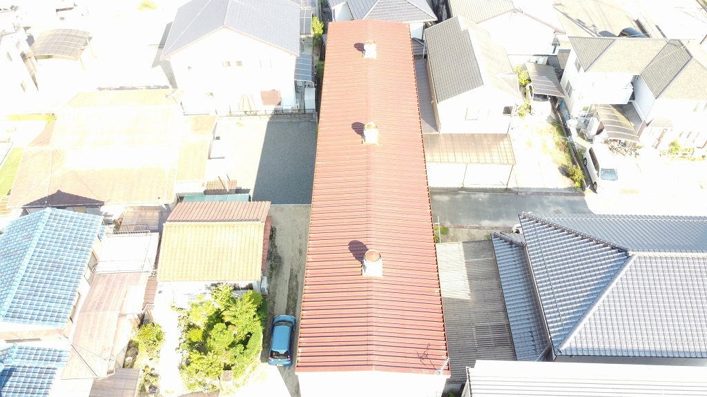 「府中市　工場・倉庫　屋根塗り替え工事」の画像